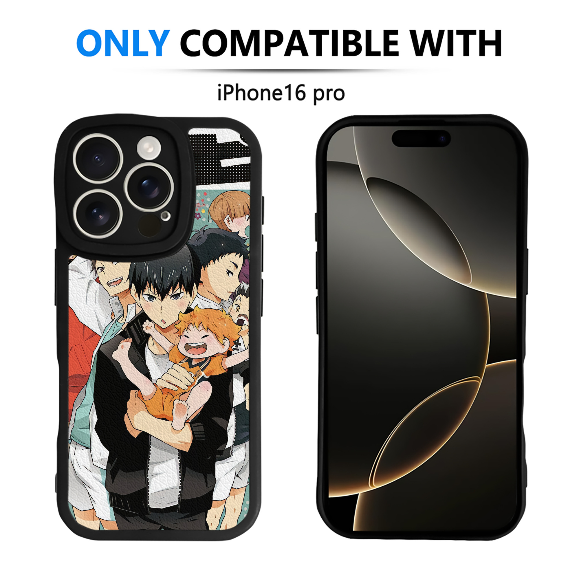 （画像用） ハイキュー!! Haikyu!! 【iPhone 16シリーズ対応】シリコンスマホケース（レザー調） 材質：シリコン